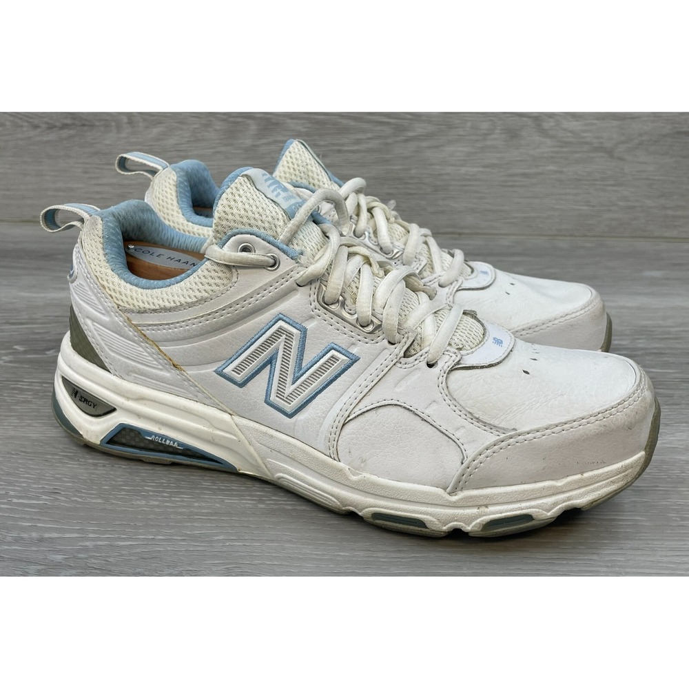 New Balance Women's Sneakers White Leather 10 Training Comfort Casual Shoes